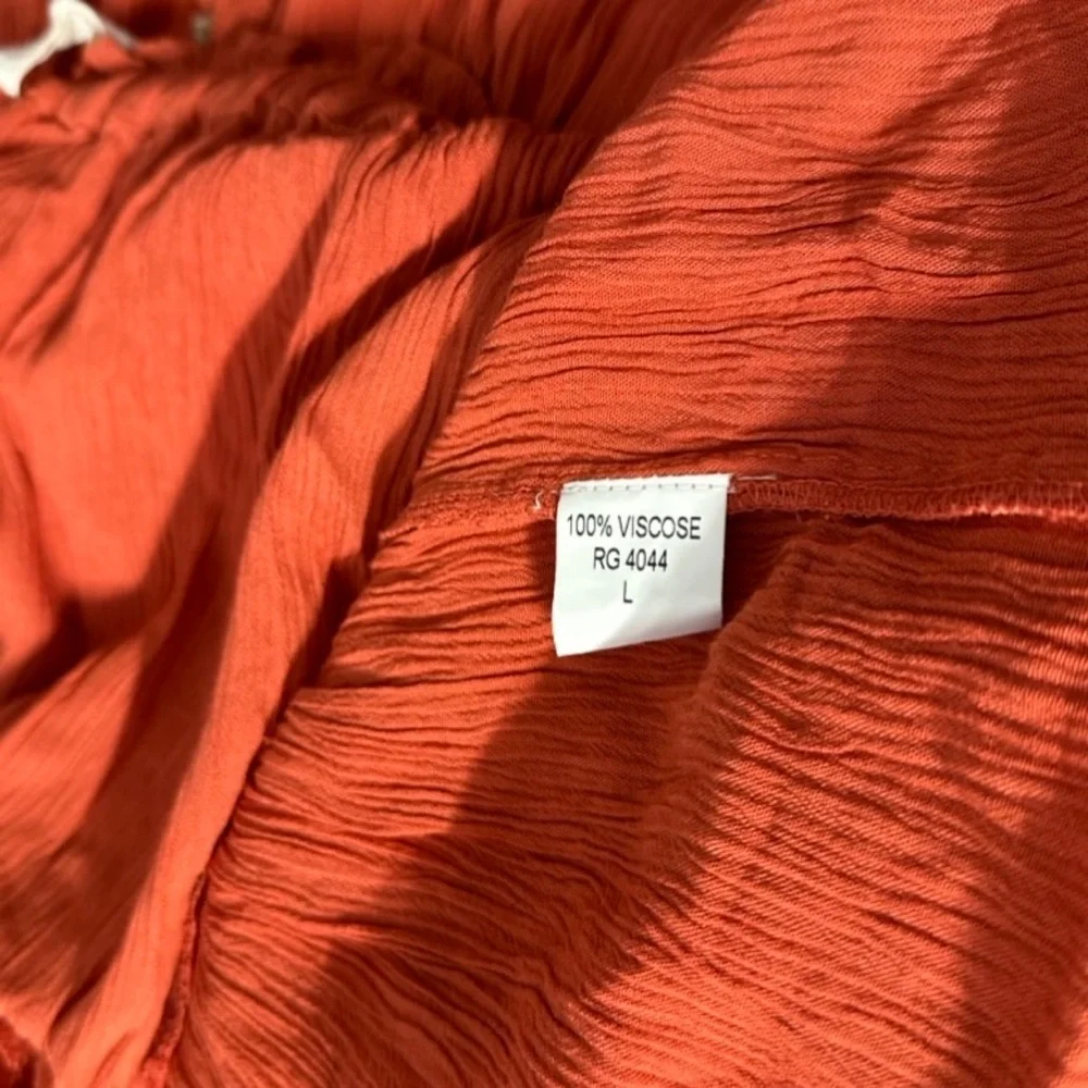 Elan Women’s Orange Tiered Ruffled Mini Skirt ~ Size L ~ NWT - Picture 6 of 8